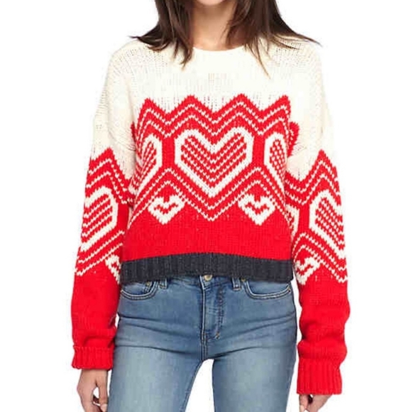 Free People Sweaters - Free People Chunky Knit Oversized Crop Sweater S